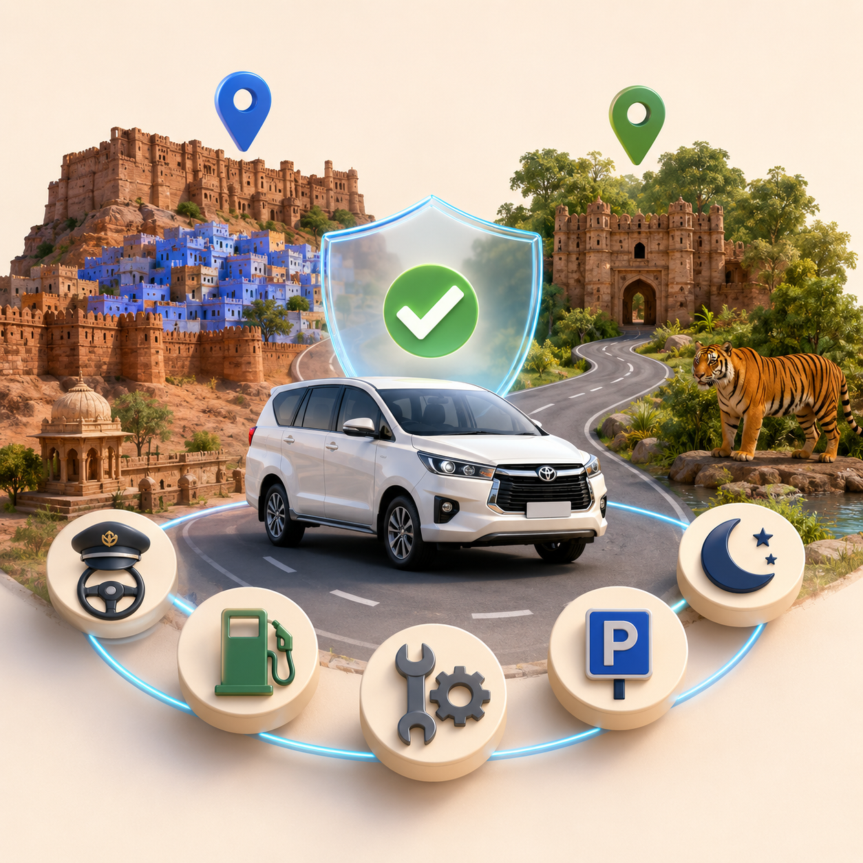Jodhpur to Ranthambore Cab Fare